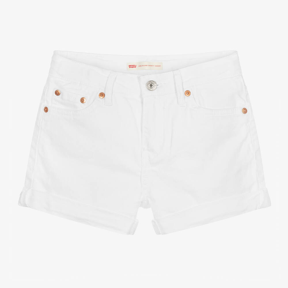 Levi's - Короткие белые джинсовые шорты в стиле Girlfriend | Childrensalon
