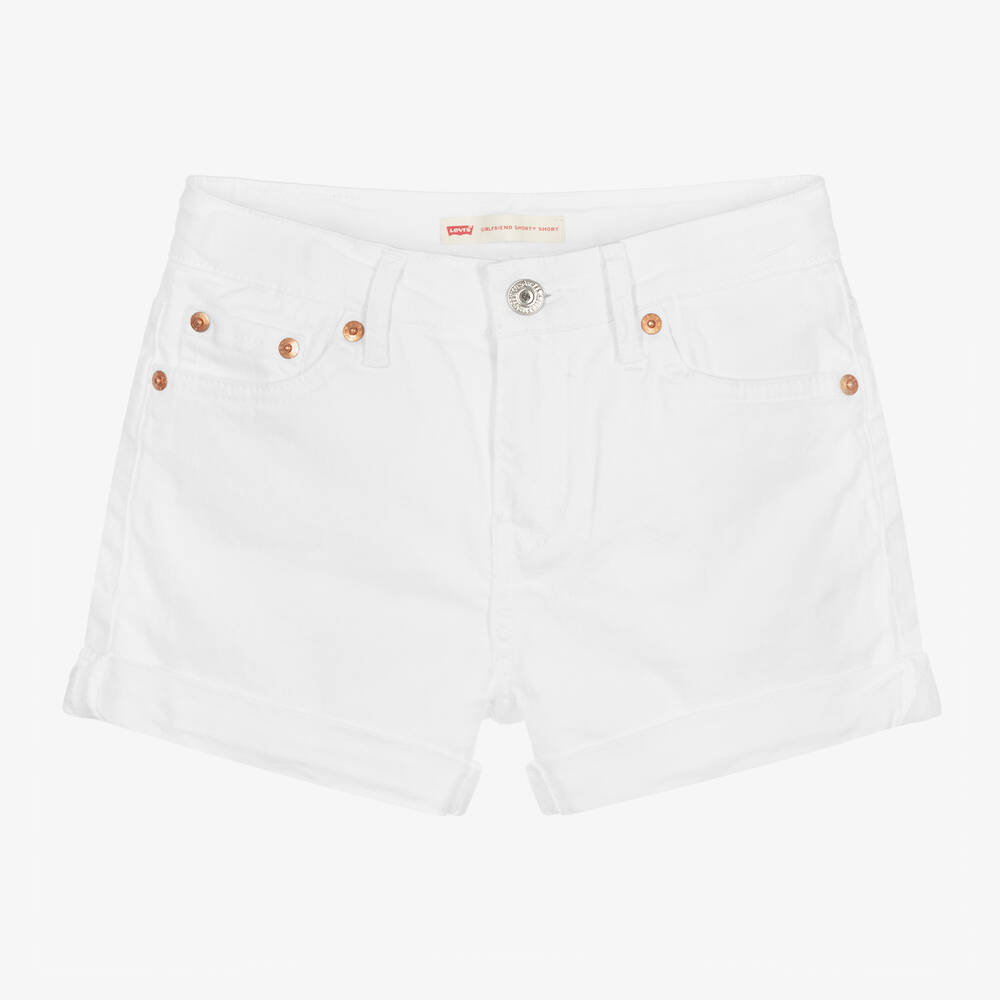 Levi white hotsell denim shorts
