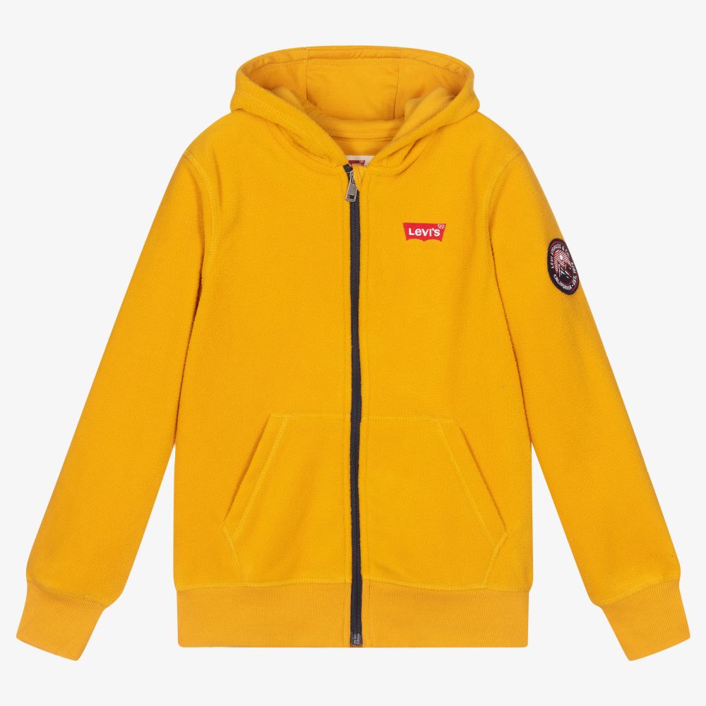 Levi's - Yellow Fleece Zip-Up Hoodie | Childrensalon