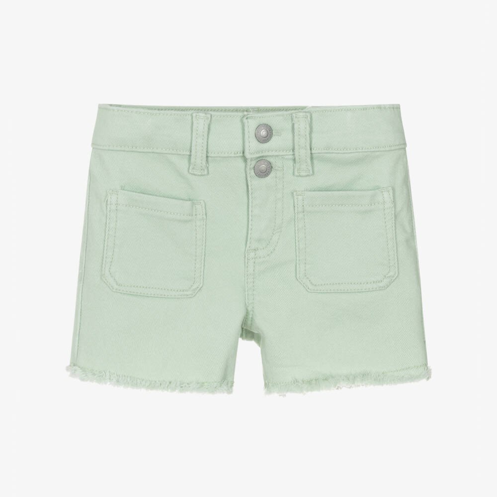 Levi's-Young Girl's Leafy Denim Cutoffs | Childrensalon Outlet