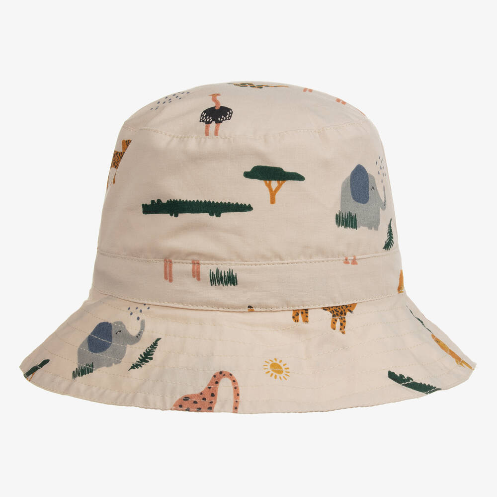 Liewood - Baby Boys Beige Cotton Hat | Childrensalon