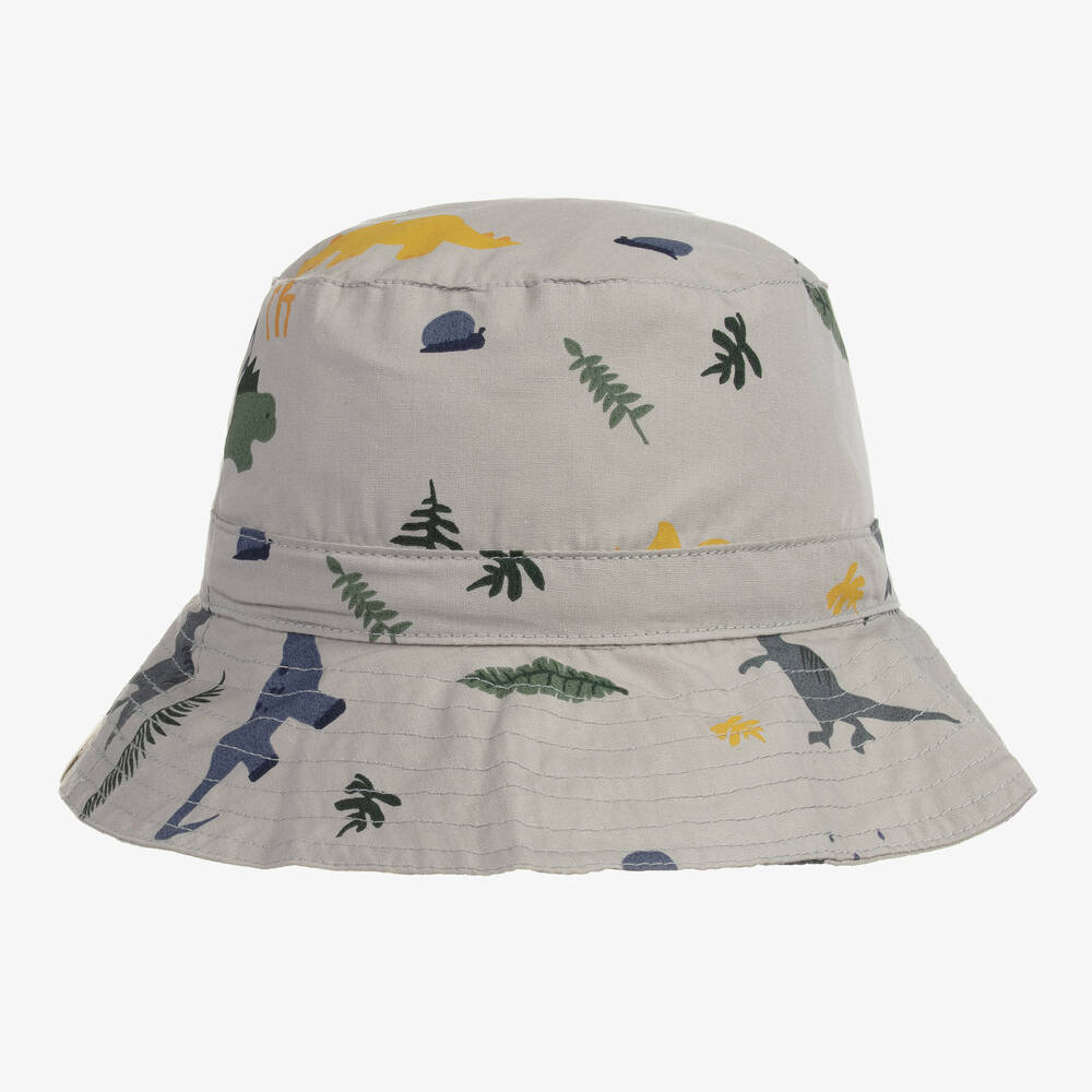 Liewood - Baby Boys Grey Cotton Hat | Childrensalon