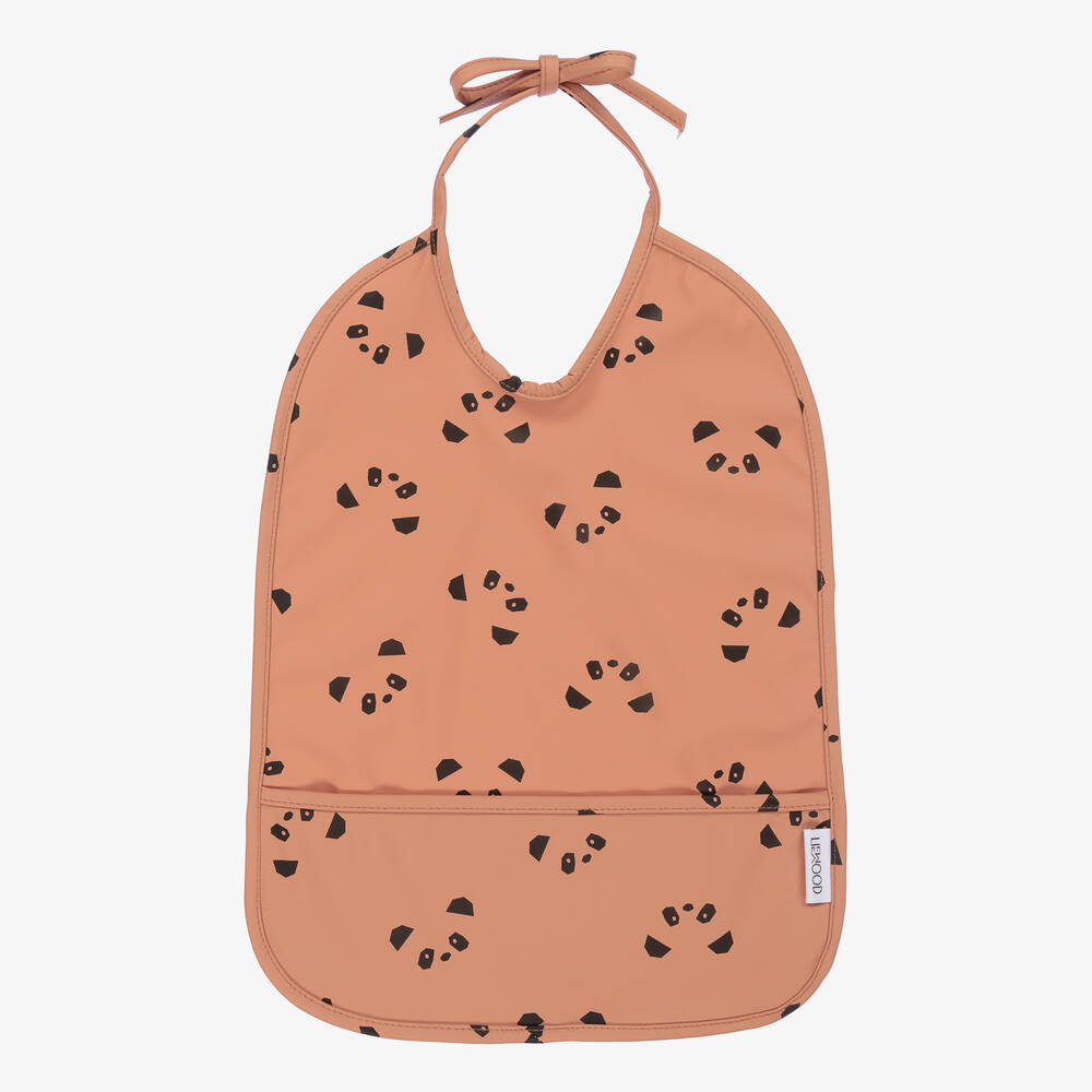 Liewood-Baby Girls Pink Panda Waterproof Bib | Childrensalon Outlet