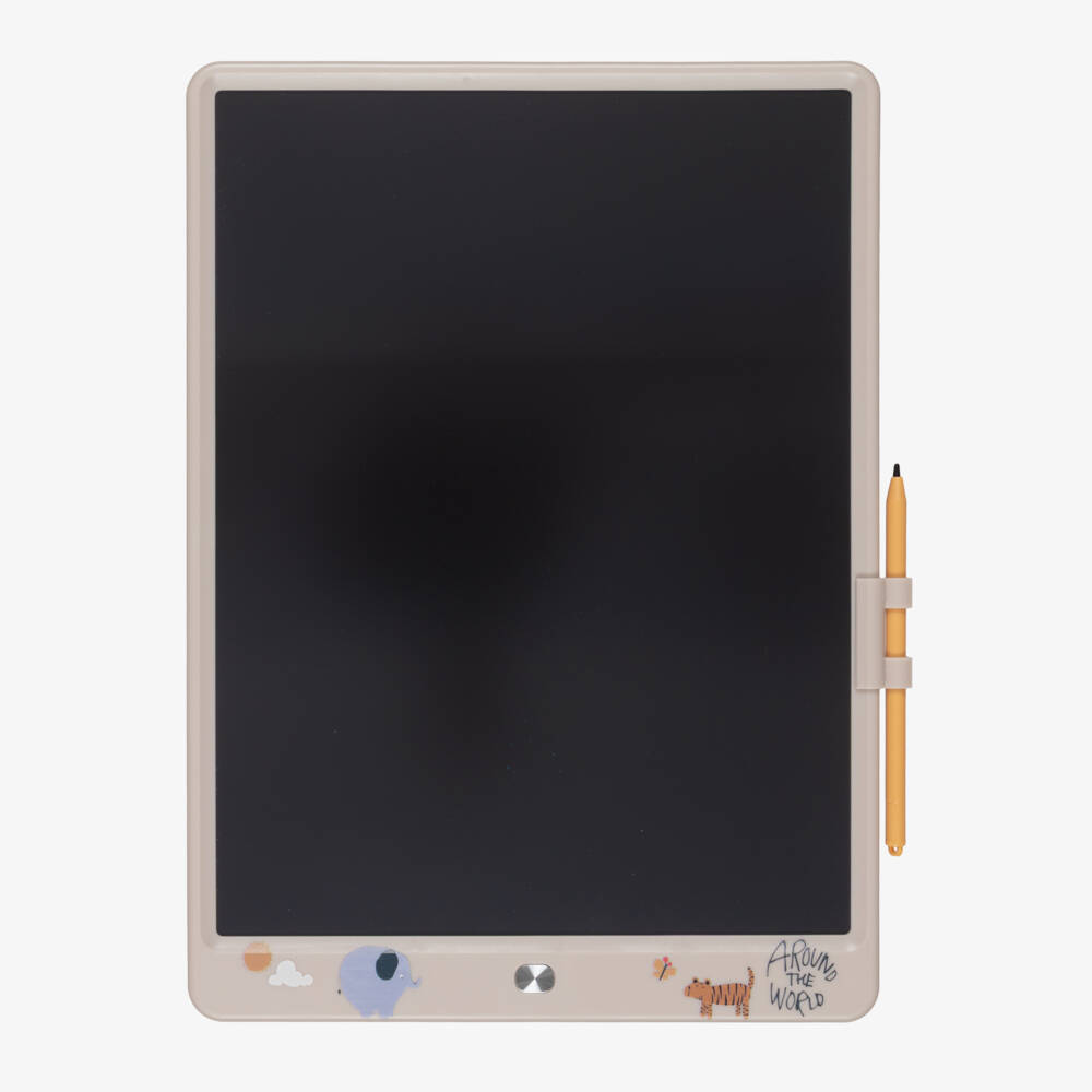 Liewood-Beige Animal LCD Magic Drawing Board (31cm) | Childrensalon Outlet