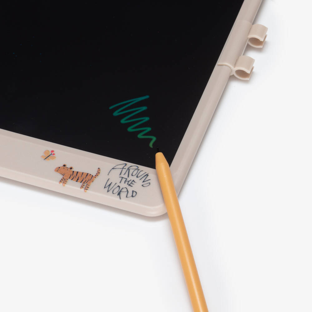 Liewood-Beige Animal LCD Magic Drawing Board (31cm) | Childrensalon Outlet