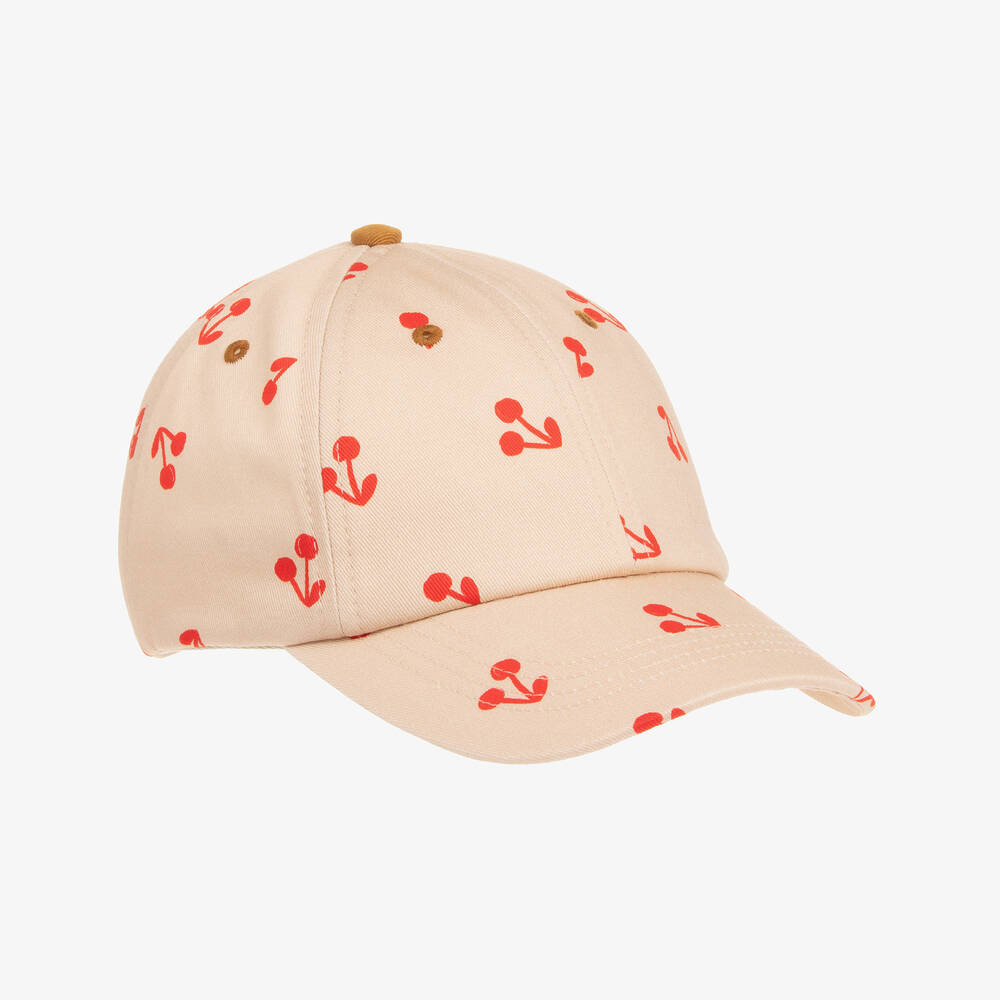 Liewood-Beige Cherry Cotton Cap | Childrensalon Outlet
