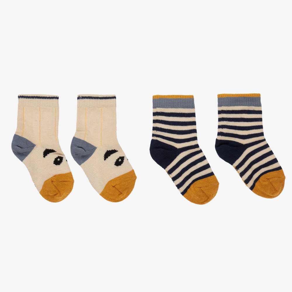 Liewood - Beige Cotton Socks (2 Pack) | Childrensalon