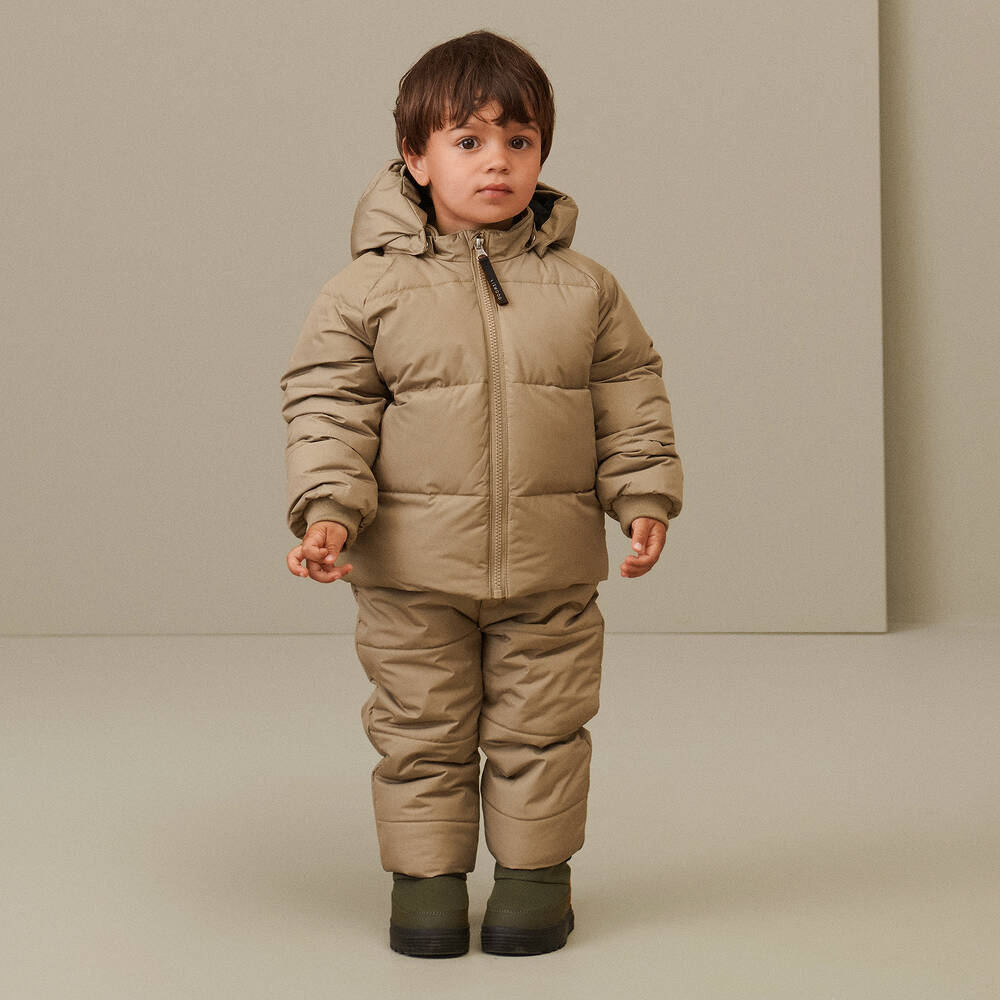ليوود-جاكيت بافر لون بيج مبطن بريش | Childrensalon Outlet