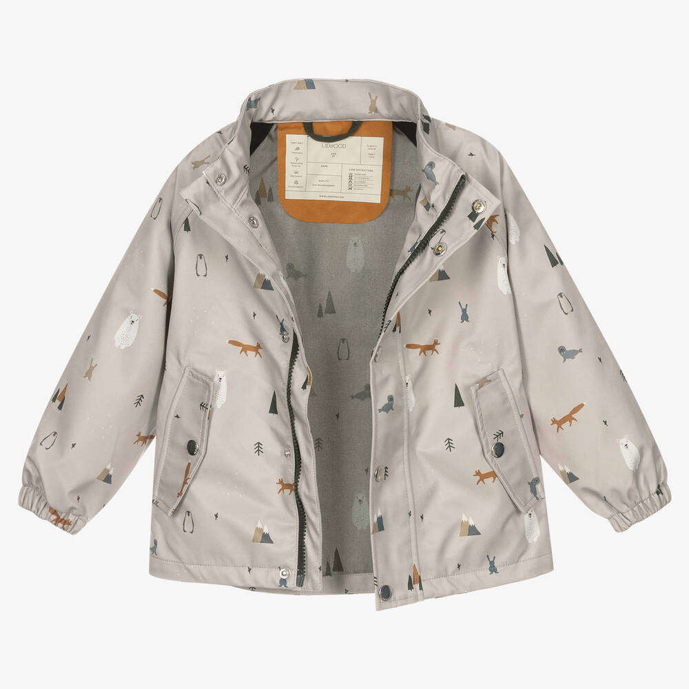 Liewood-Beige & Green 2 Piece Rainsuit | Childrensalon Outlet