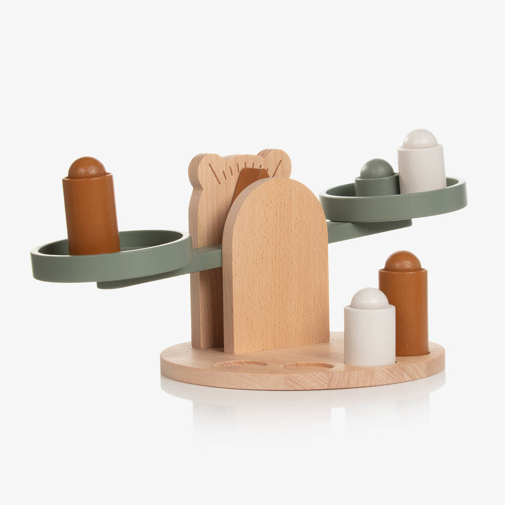 Liewood - Holzwaagen-Set Beige & Grün (37 cm) | Childrensalon