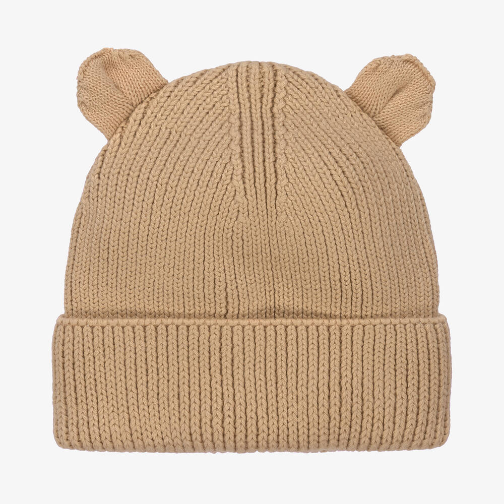 Liewood - Beige Knitted Beanie Hat | Childrensalon