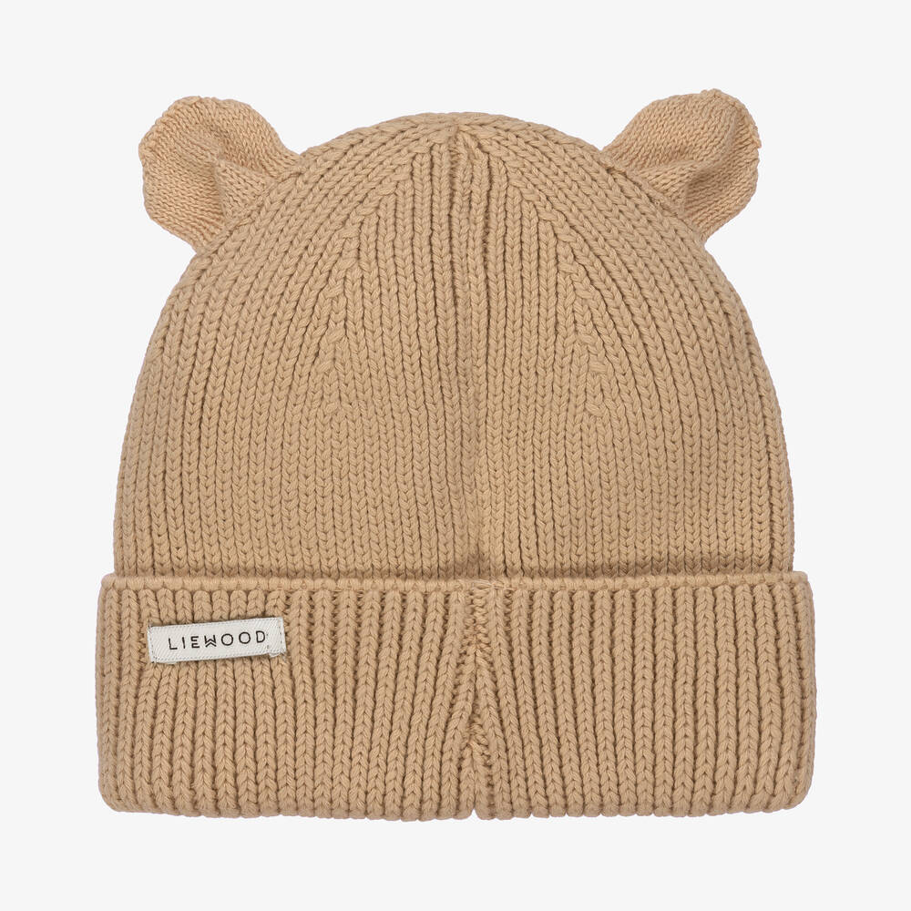 ليوود-قبعة بيني قطن عضوي محبوك لون بيج | Childrensalon Outlet