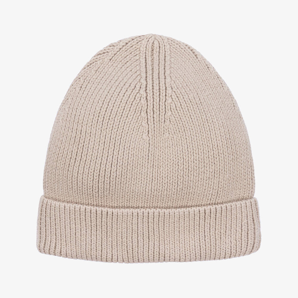 Liewood-Beige Knitted Beanie Hat | Childrensalon Outlet