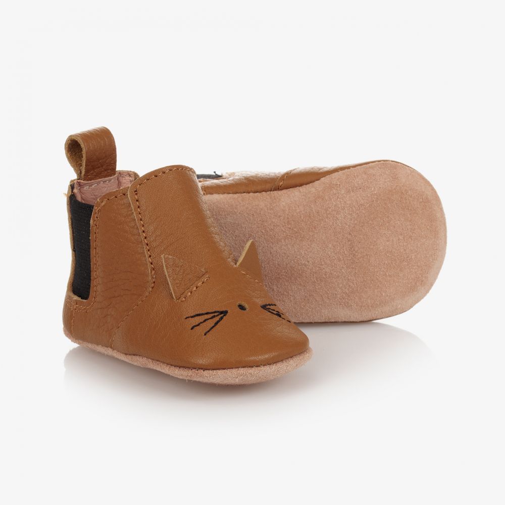 Liewood - Beige Leather Pre-Walker Shoes | Childrensalon