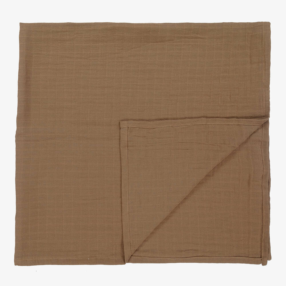 Liewood-Beige Muslin Swaddle (109cm) | Childrensalon Outlet