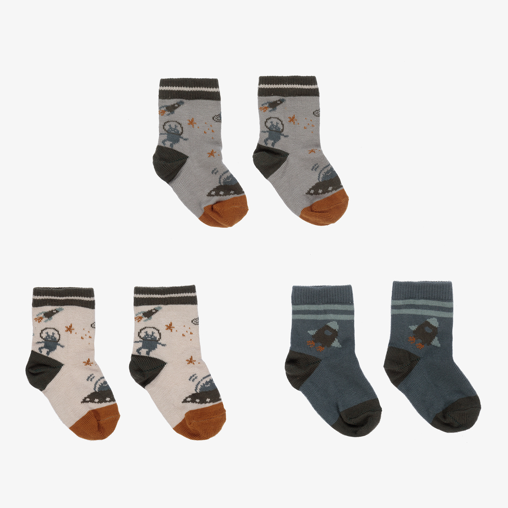 Liewood - Blue Cotton Socks (3 Pack) | Childrensalon