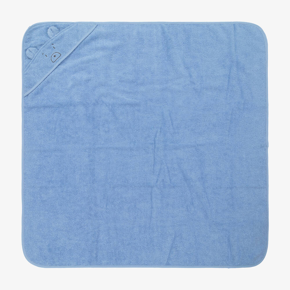 Liewood Blue Hooded Baby Towel (70cm) Childrensalon Outlet