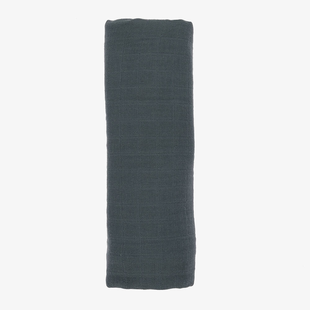Liewood-Blue Muslin Swaddle (109cm) | Childrensalon Outlet
