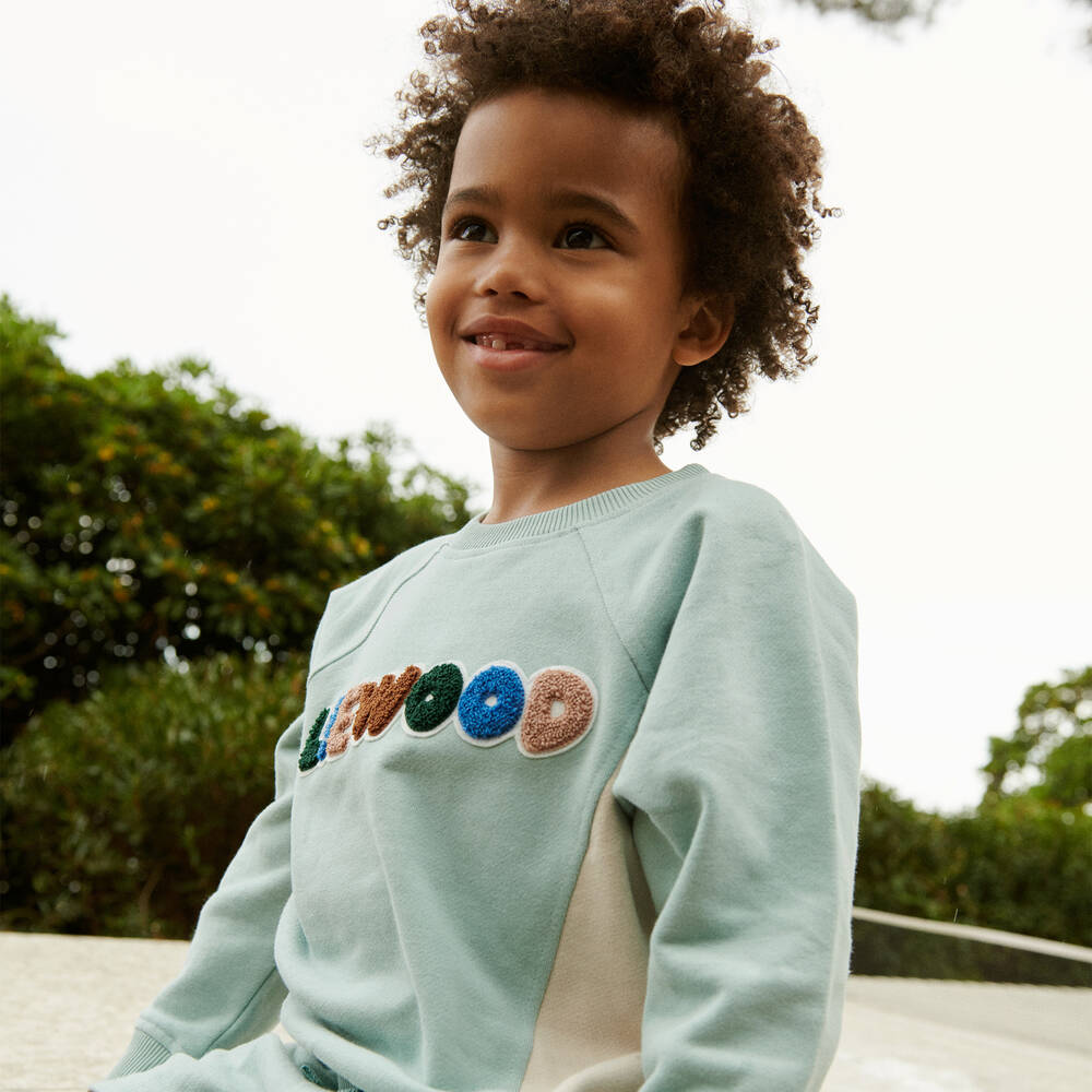 Liewood-Blue Organic Cotton Jersey Sweatshirt | Childrensalon Outlet