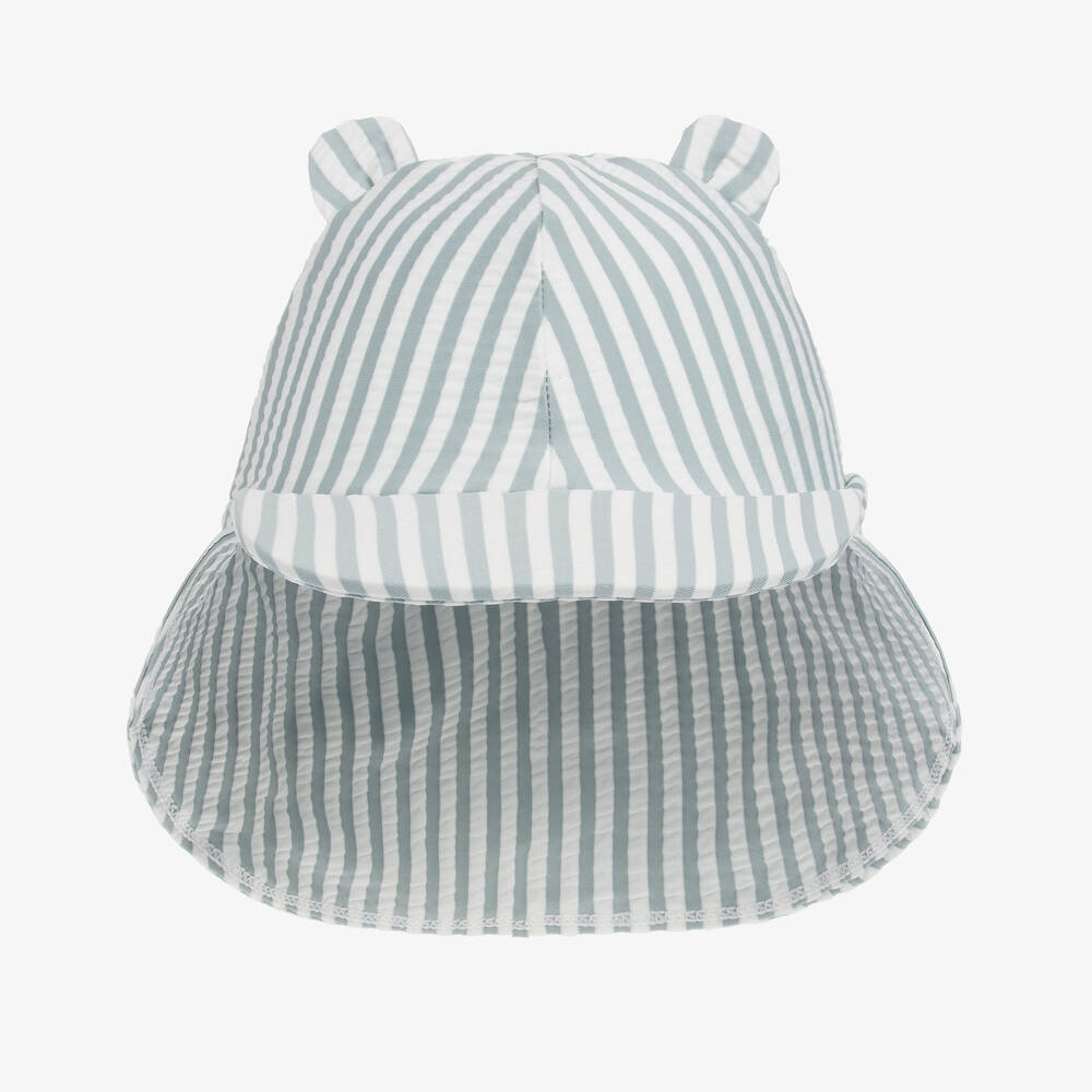 Liewood-Blue & White Striped Swim Hat (UPF40+) | Childrensalon Outlet