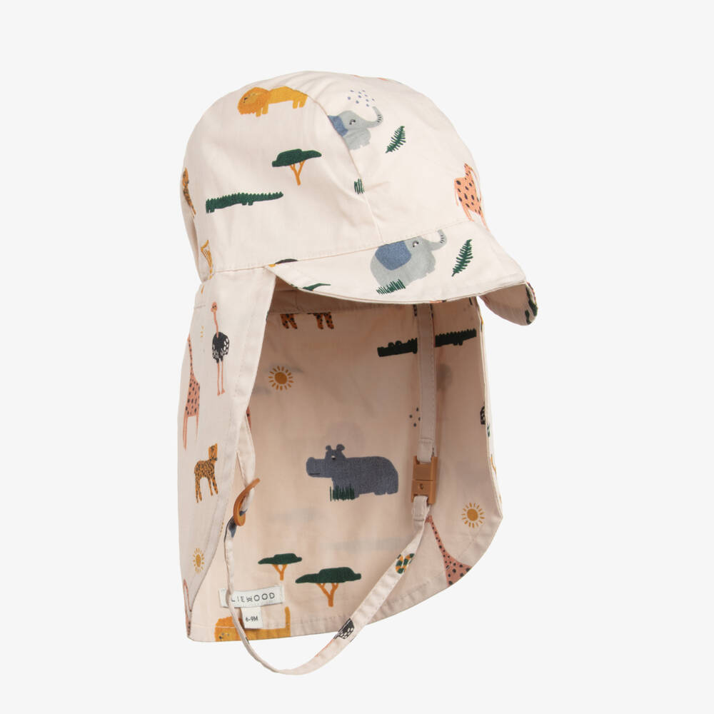 Liewood-Boys Beige Adventurer Sun Cap | Childrensalon Outlet
