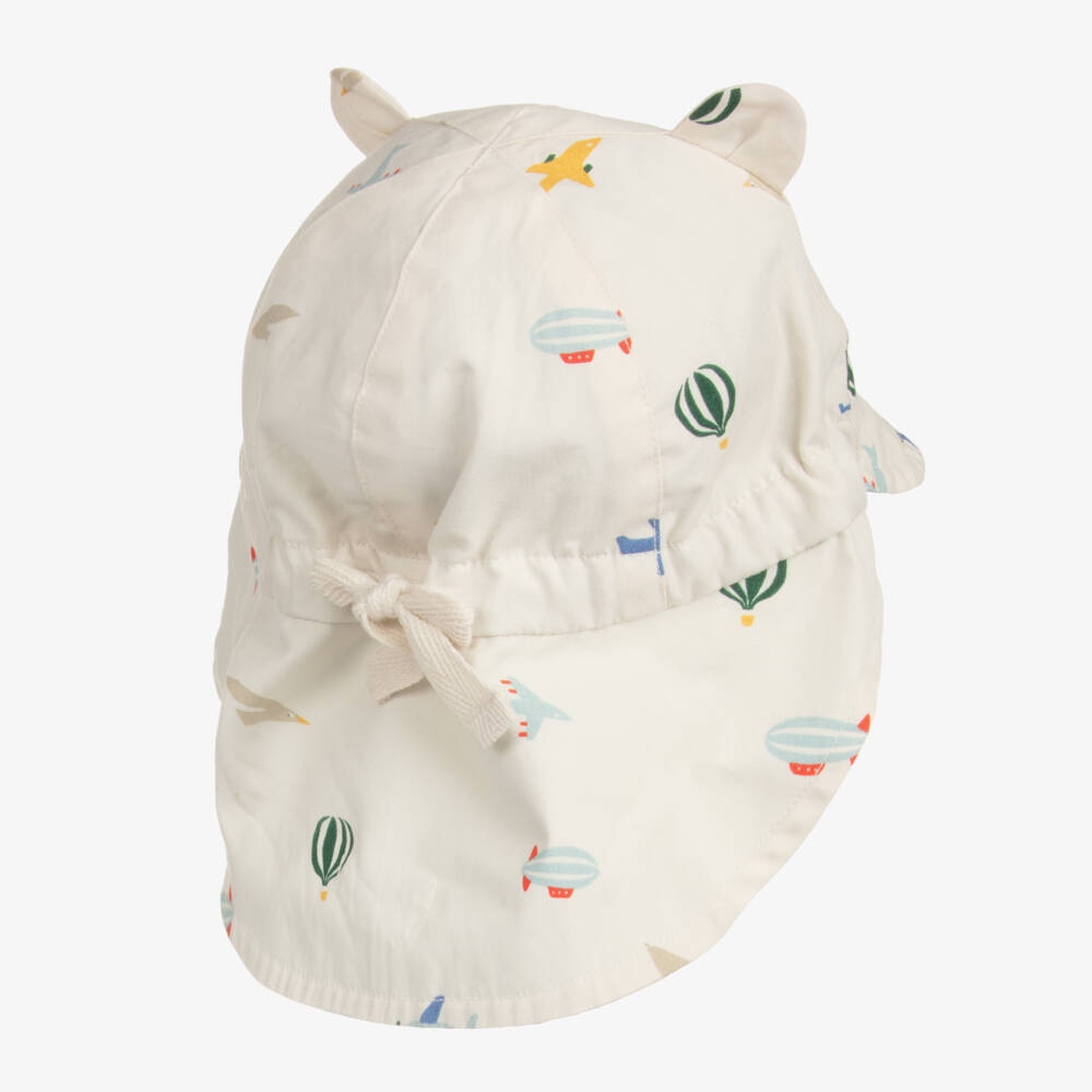 Liewood-Бежевая и аквамариновая двусторонняя хлопковая кепка для мальчиков | Childrensalon Outlet