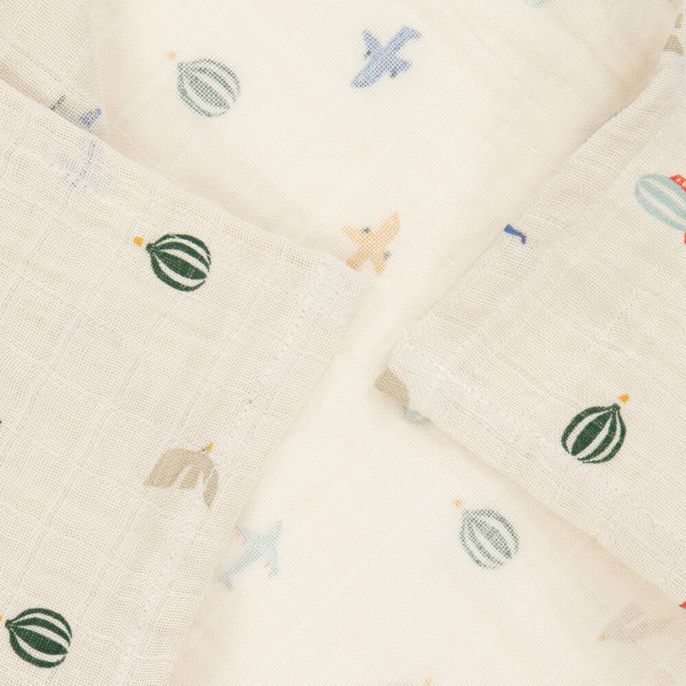 Liewood-Boys Beige Aviator Muslin Duo | Childrensalon Outlet