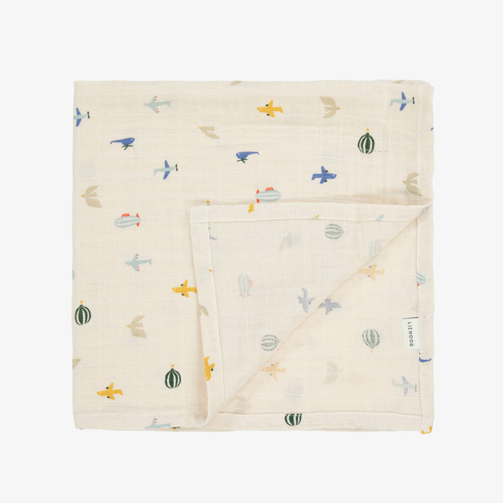 Liewood-Boys Beige Aviator Muslin Duo | Childrensalon Outlet