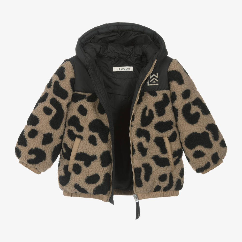 Liewood-Boys Beige & Black Sherpa Jacket | Childrensalon Outlet