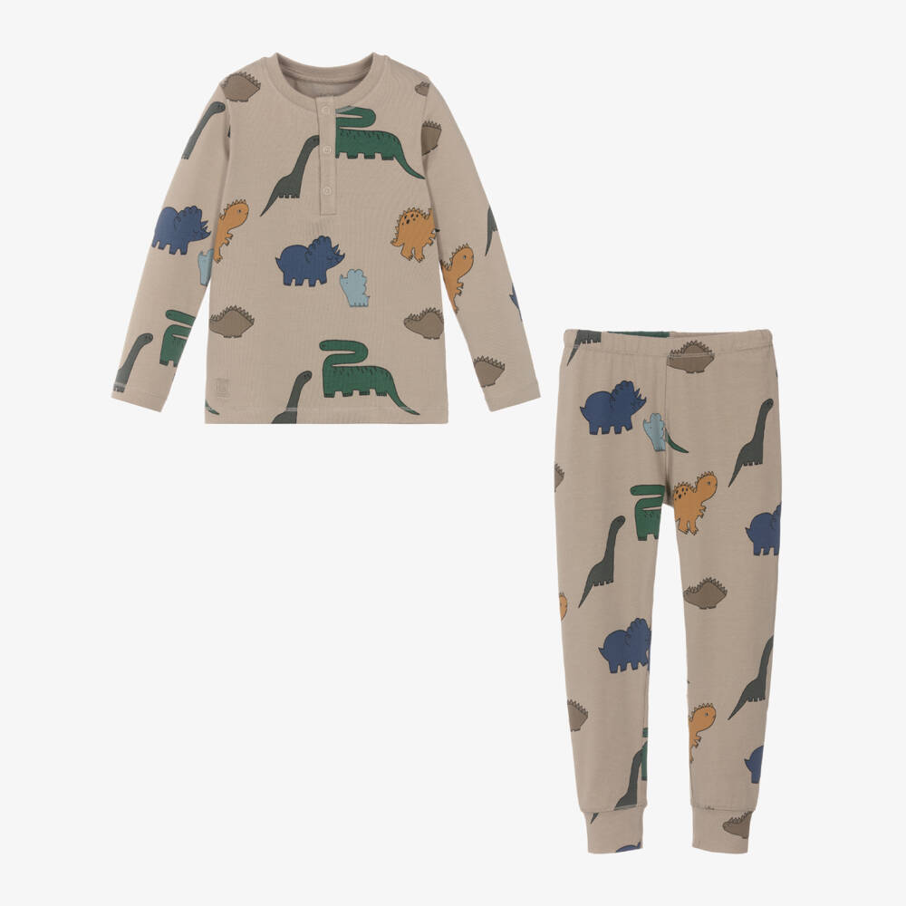 ليوود-بيجاما قطن عضوي لون بيج للأولاد | Childrensalon Outlet