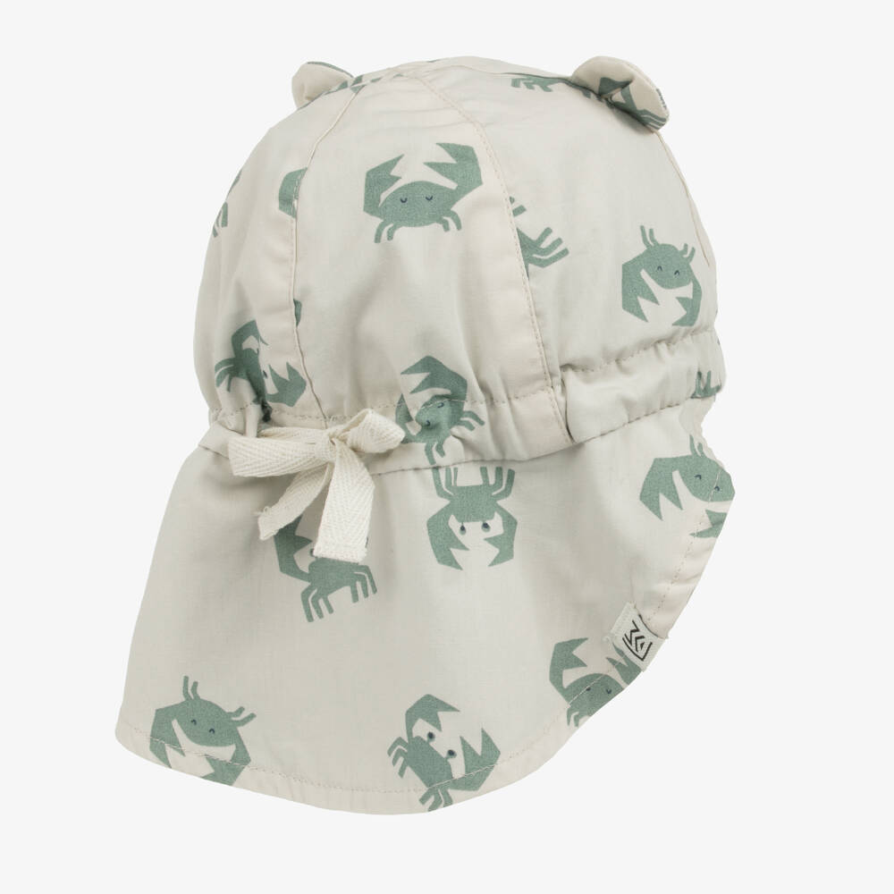 Liewood-Бежевая-зеленая двусторонняя кепка для мальчиков | Childrensalon Outlet