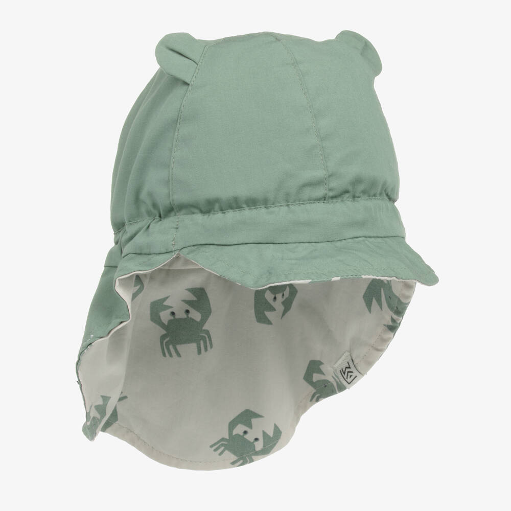 Liewood-Бежевая-зеленая двусторонняя кепка для мальчиков | Childrensalon Outlet