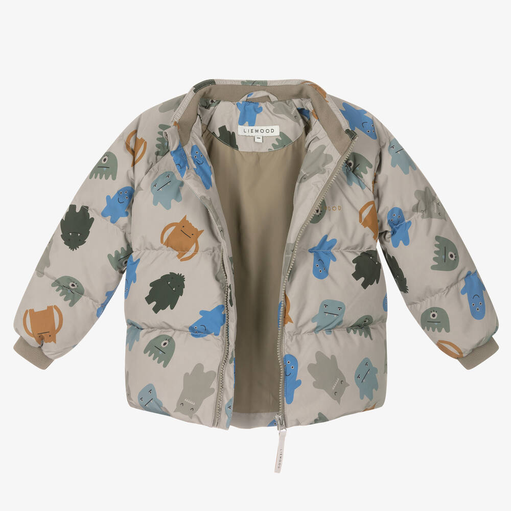 Liewood-Бежевый пуховик с монстриками | Childrensalon Outlet
