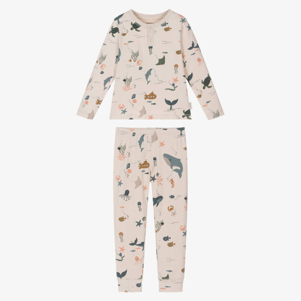 Liewood-Boys Beige Ocean Dreams Sleep Set | Childrensalon Outlet