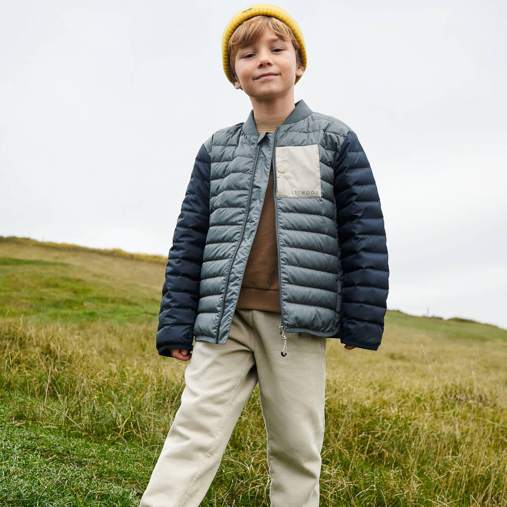 Liewood-Boys Blue & Green Puffer Jacket | Childrensalon Outlet