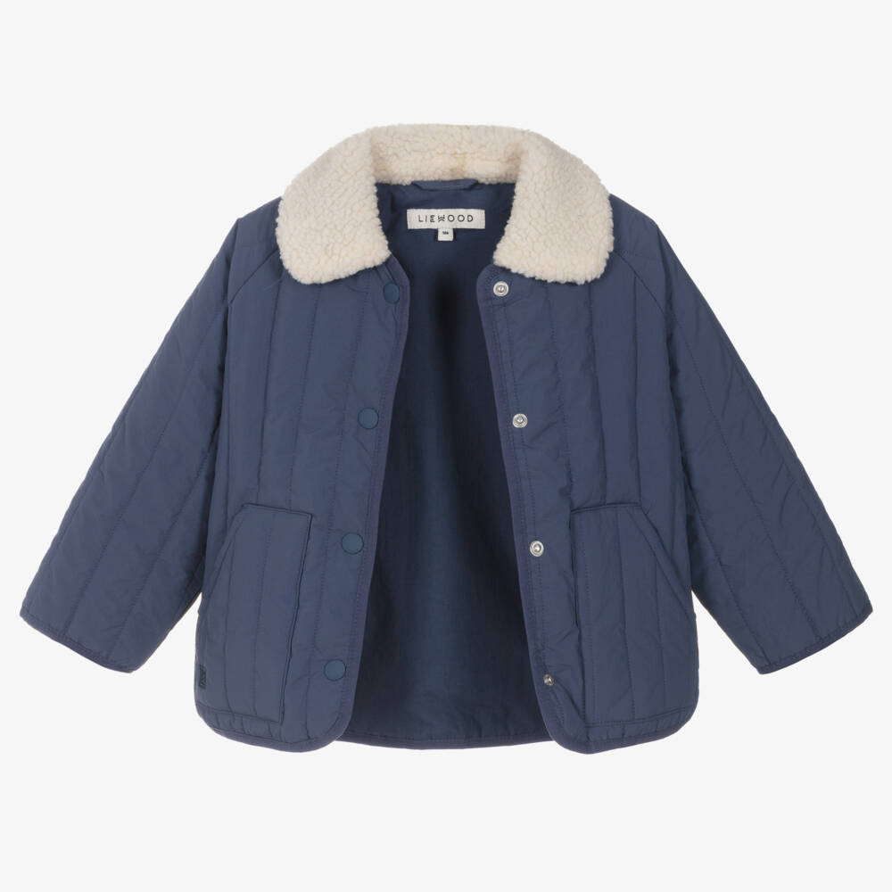 Liewood-Boys Blue Quilted Jacket | Childrensalon Outlet