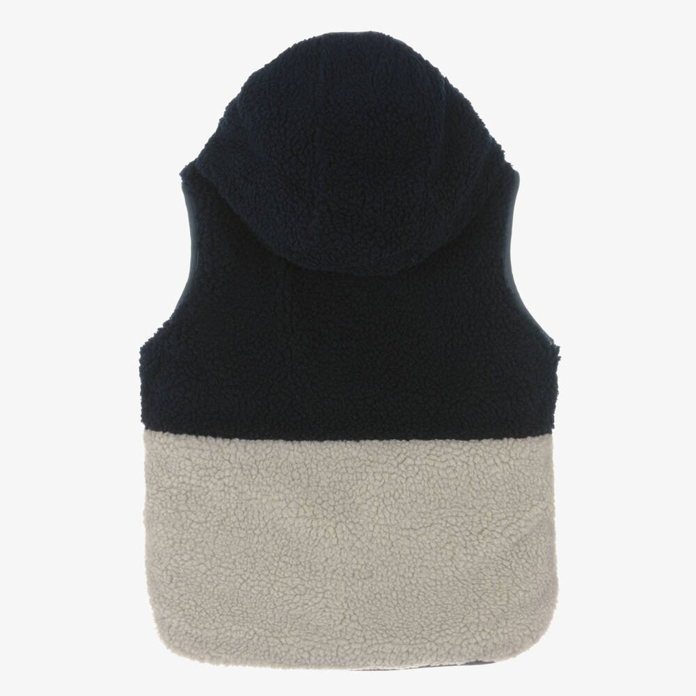 Liewood-Boys Blue Reversible Padded Fleece Gilet | Childrensalon Outlet