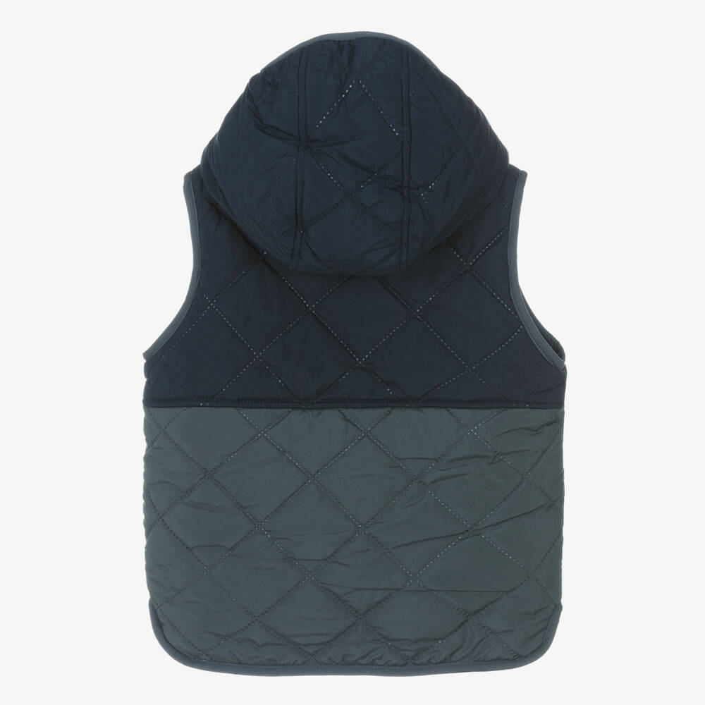 Liewood-Boys Blue Reversible Padded Fleece Gilet | Childrensalon Outlet