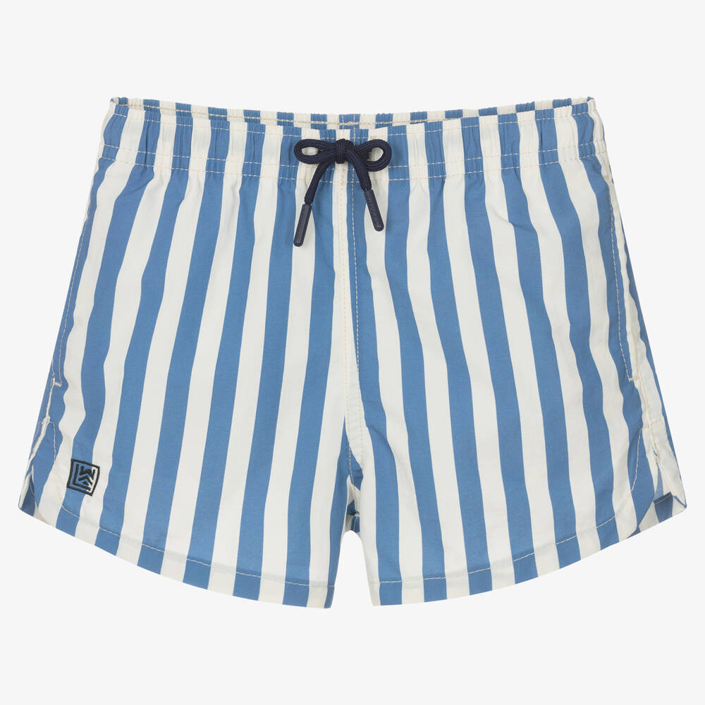 Liewood - Boys Blue Stripe Swim Shorts (UPF40+) | Childrensalon