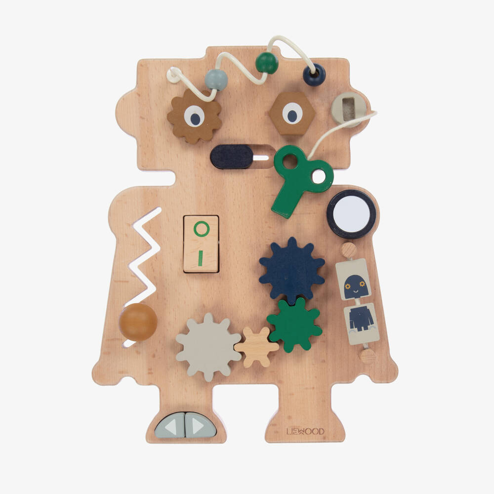 Liewood-Boys Blue Wooden Discovery Board | Childrensalon Outlet