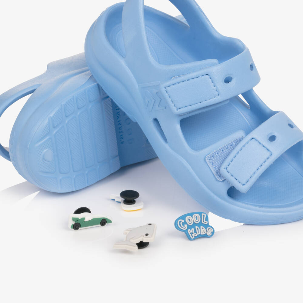 Liewood-Boys Bright Blue Sandals with Charms | Childrensalon Outlet