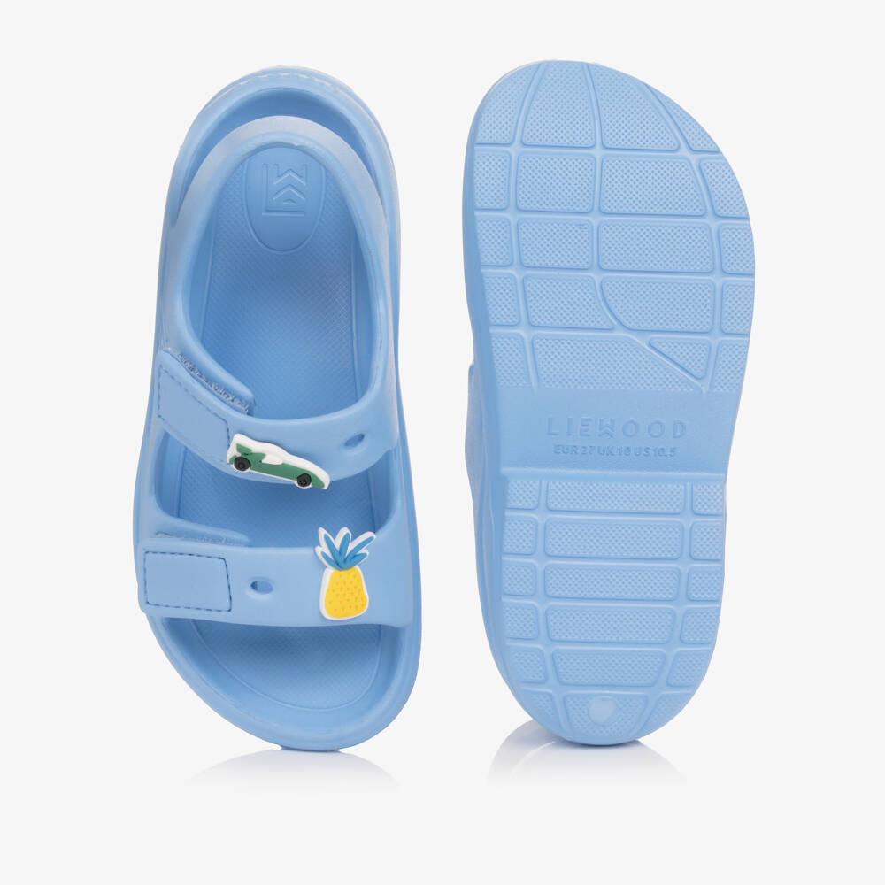 Liewood-Boys Bright Blue Sandals with Charms | Childrensalon Outlet