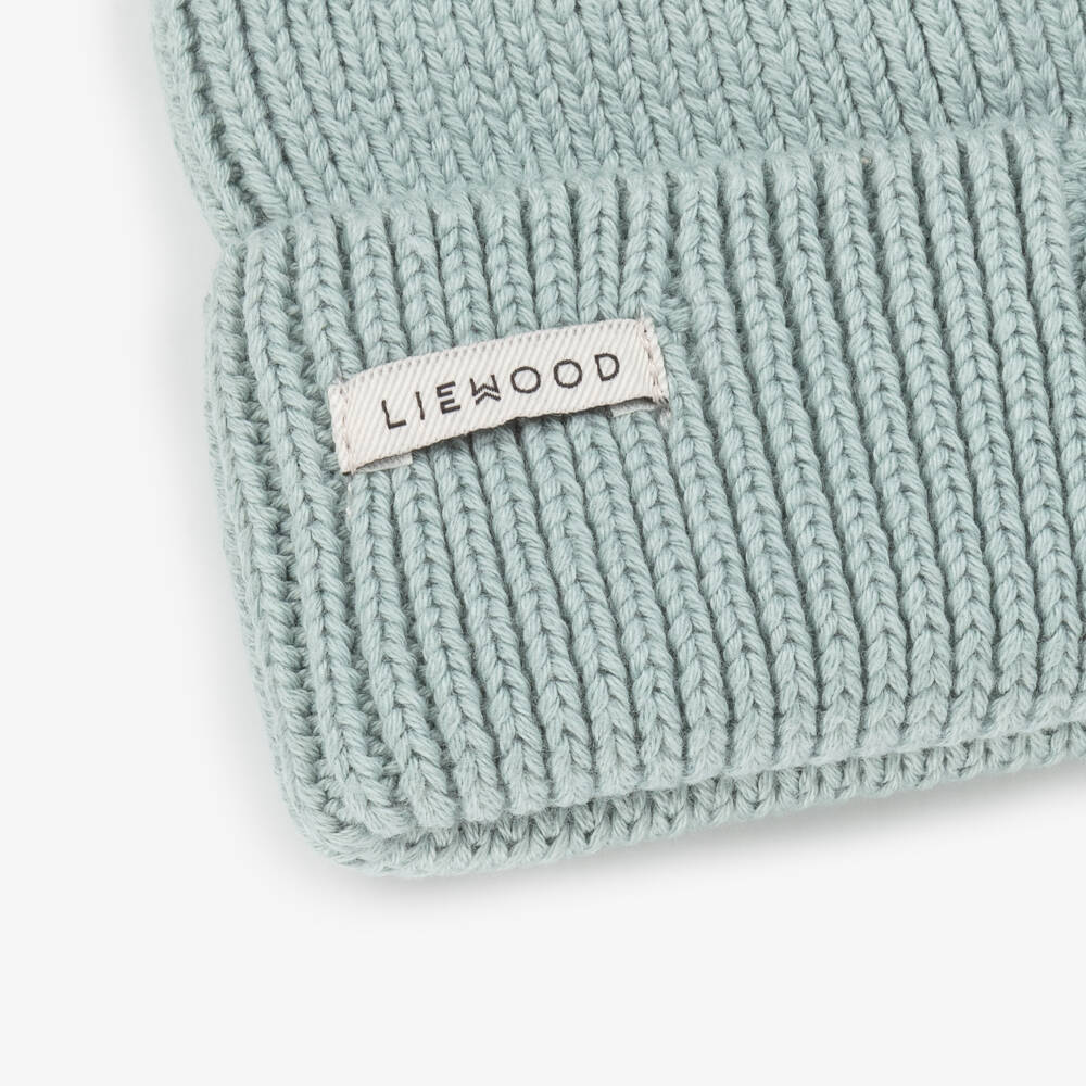 Liewood-Boys Cozy Blue Knit Beanie | Childrensalon Outlet