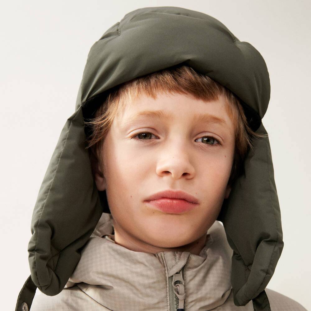 Liewood-Boys Cozy Green Puffer Cap | Childrensalon Outlet