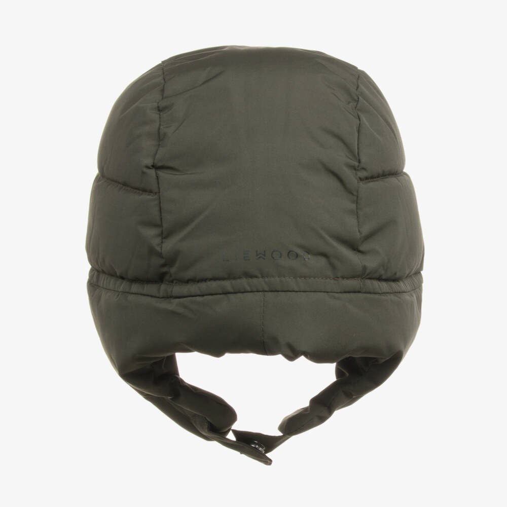 Liewood-Boys Cozy Green Puffer Cap | Childrensalon Outlet