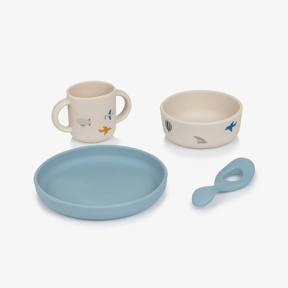 Liewood-Boys' Cream & Blue Aviator Dining Set | Childrensalon Outlet
