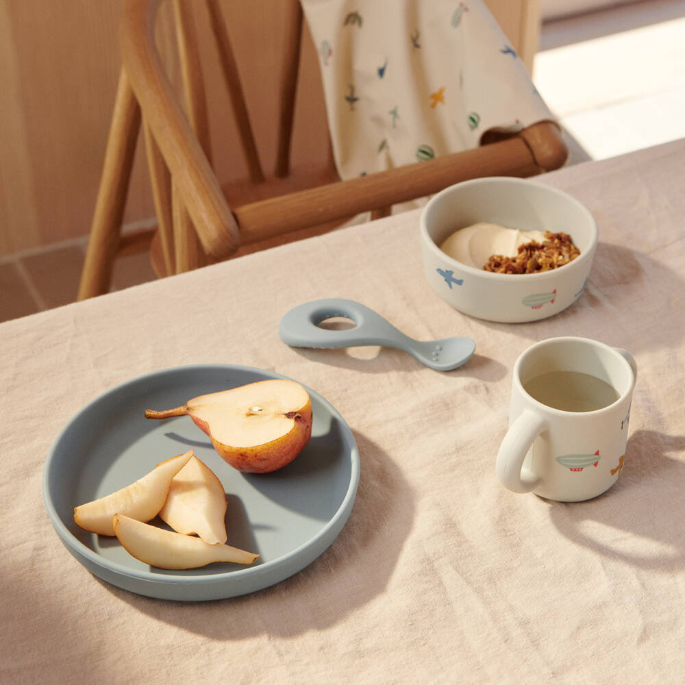 Liewood-Boys' Cream & Blue Aviator Dining Set | Childrensalon Outlet