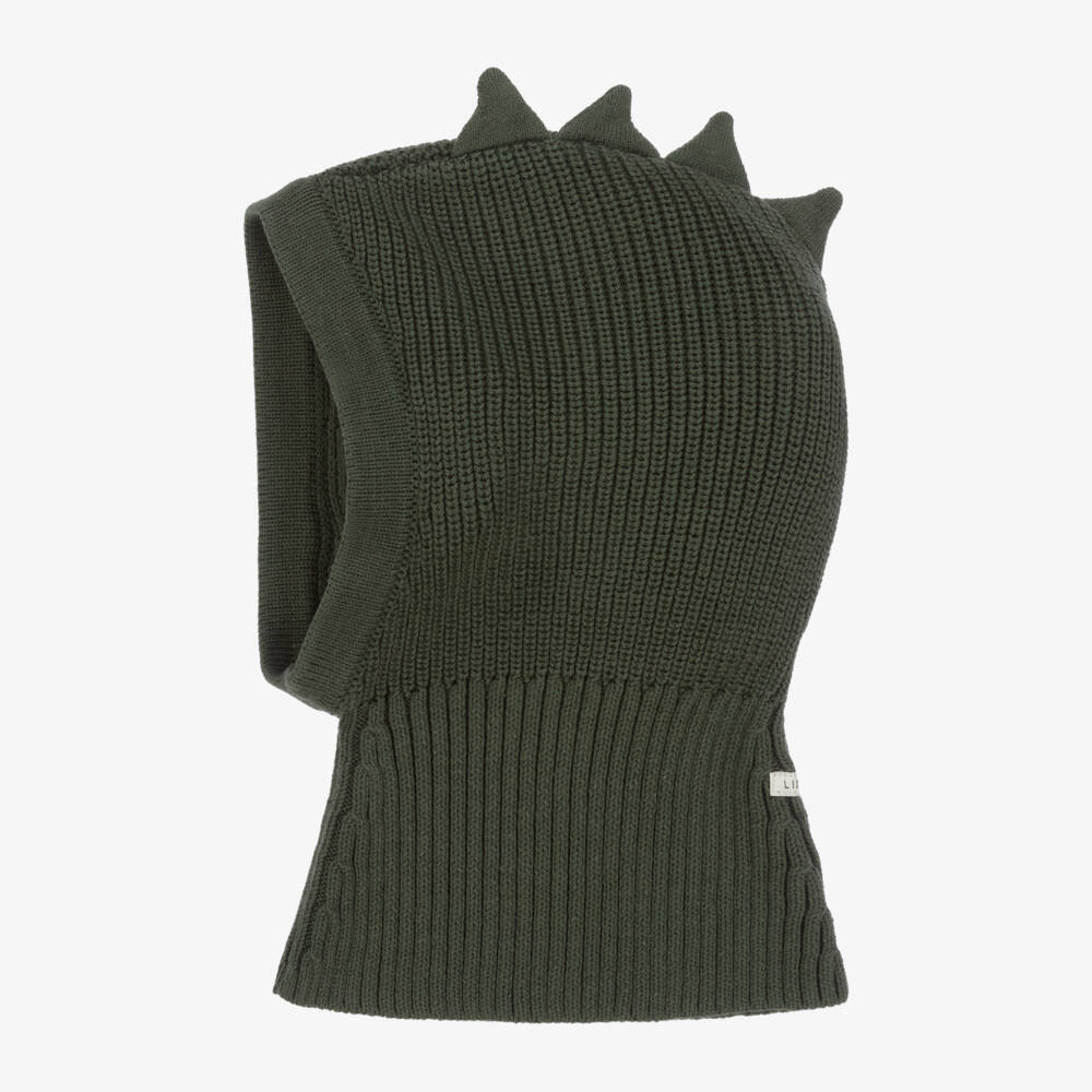 Liewood-Boys Dino Green Cotton Balaclava | Childrensalon Outlet