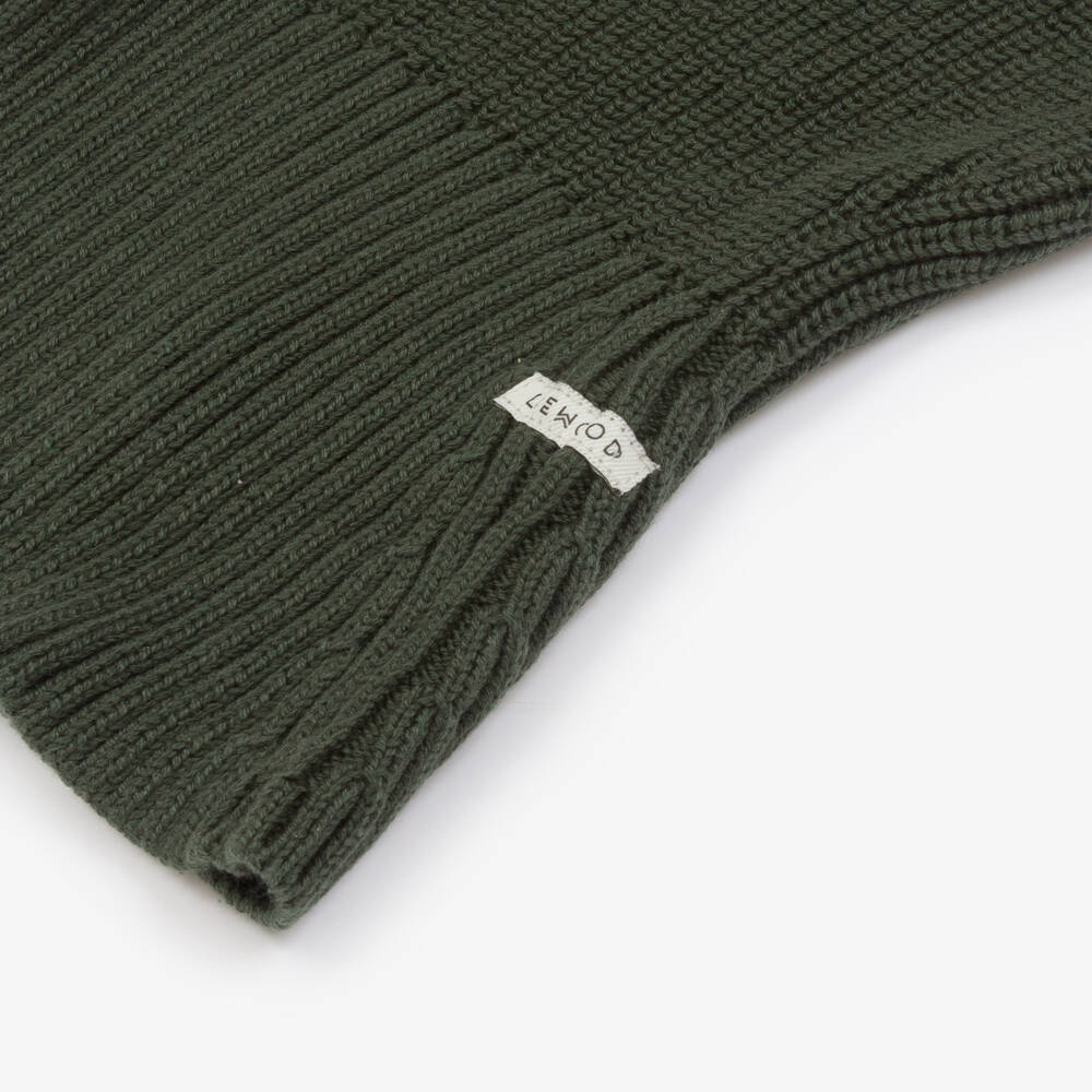 Liewood-Boys Dino Green Cotton Balaclava | Childrensalon Outlet