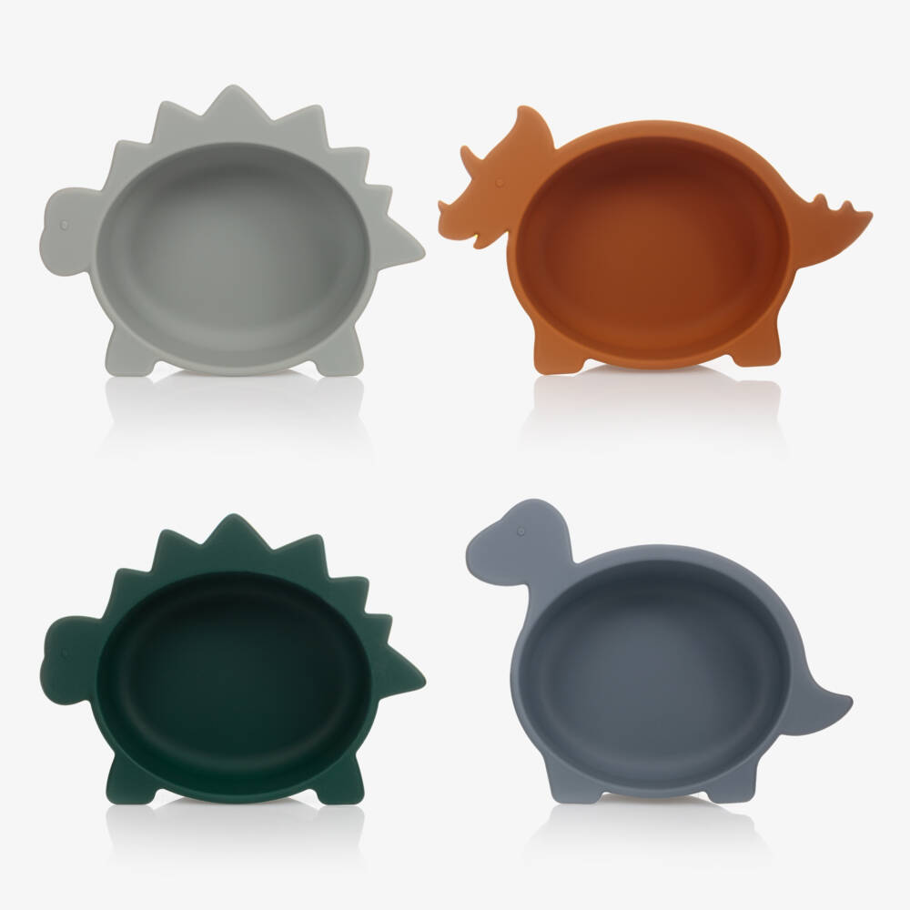 Liewood-Boys Dinosaur Silicone Bowl Set | Childrensalon Outlet